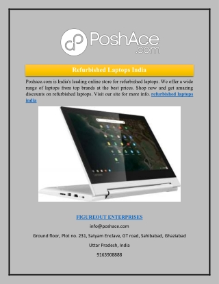 Refurbished Laptops India  Poshace