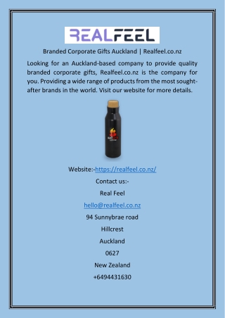 Branded Corporate Gifts Auckland  Realfeel.co.nz