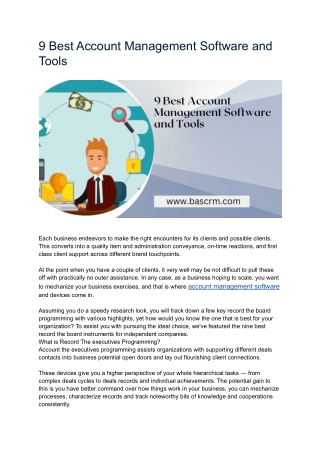 9 Best Account Management Software and Tools