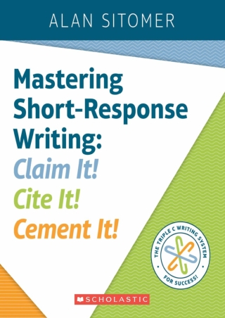 DOWNLOA T  Mastering Short Response Writing Claim It Cite It Cement It
