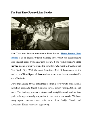 Times Square Limo Service