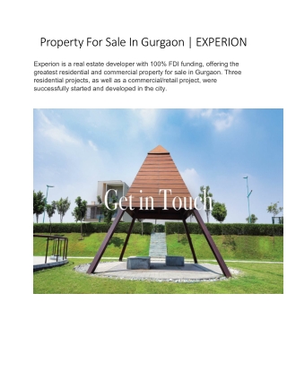 Property For Sale In Gurgaon | EXPERION