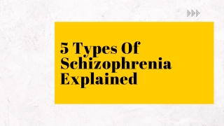 5 Types Of Schizophrenia Explained