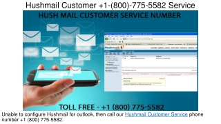 1(800) 775 5582 Hushmail Customer Support