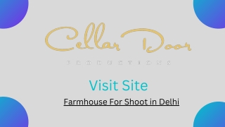 Farmhouse For Shoot in Delhi