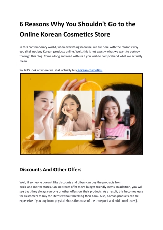 Online Korean Cosmetics Store