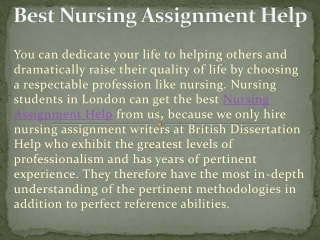 Best Nursing Assignment Help
