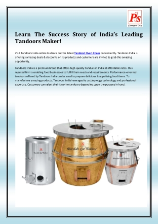 Tandoor Maker