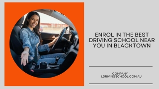 Enrol in the Best Driving School Near You in Blacktown