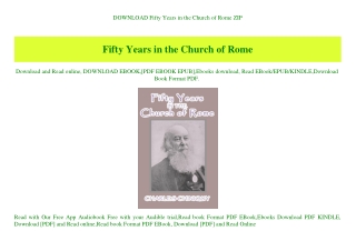 DOWNLOAD Fifty Years in the Church of Rome ZIP