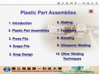 Plastic Part Assemblies