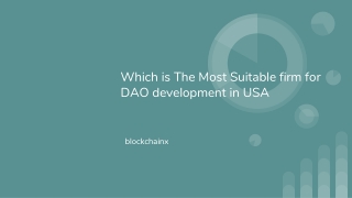 Which is The Most Suitable firm for DAO development in USA1