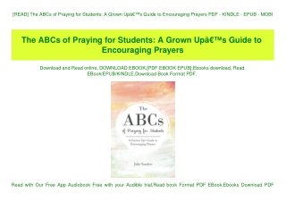 [READ] The ABCs of Praying for Students A Grown UpÃ¢Â€Â™s Guide to Encouraging Prayers PDF - KINDLE - EPUB - MOBI