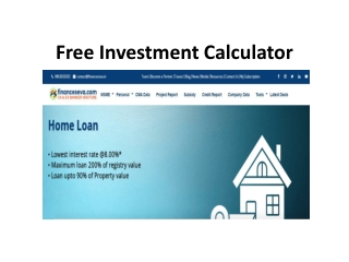 Free Investment Calculator