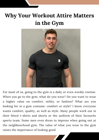 Why Your Workout Attire Matters in the Gym