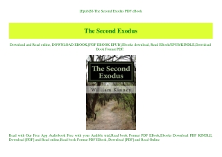 [Epub]$$ The Second Exodus PDF eBook