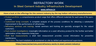 Refractory Work in Steel Cement Industry to Develop Infrastructure