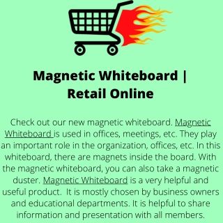 Magnetic Whiteboard  Retail Online