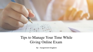 Tips to manage your time while giving online exam