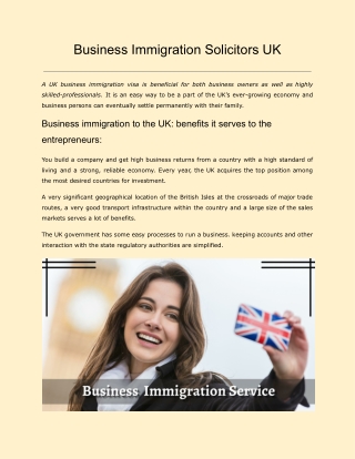 Business Immigration Solicitors UK