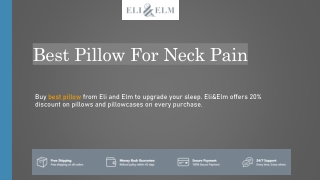 Which is the best pillow for side sleepers in neck pain