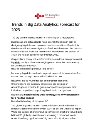 Trends in Big Data Analytics