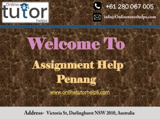 Assignment Help Penang PPT