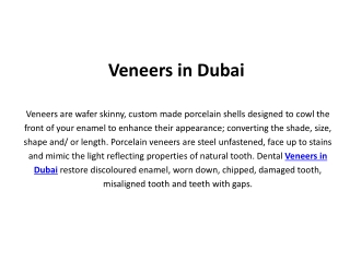 Veneers in Dubai