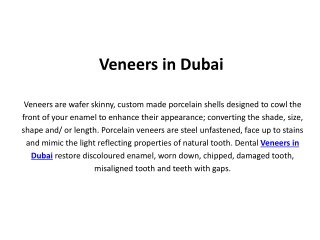 Veneers in Dubai