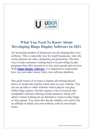 What You Need To Know About Developing Bingo Display Software In 2021