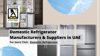 Domestic Refrigerator Manufacturers & Suppliers in UAE