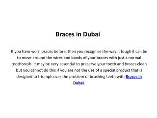 Braces in Dubai