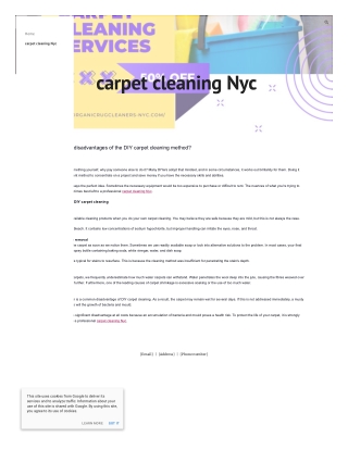 What are the disadvantages of the DIY carpet cleaning method?