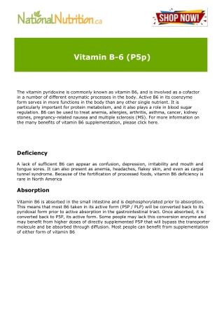 Vitamin B-6 (P5p)