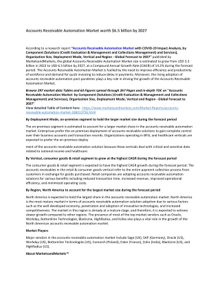 Accounts Receivable Automation Market worth $6.5 billion by 2027