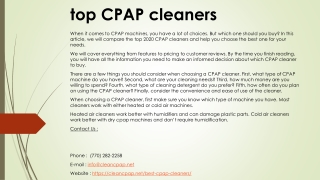 top CPAP cleaners