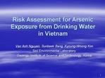 Risk Assessment for Arsenic Exposure from Drinking Water in Vietnam
