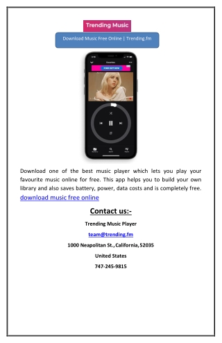 download muDownload Music Free Online | Trending.fmsic free online