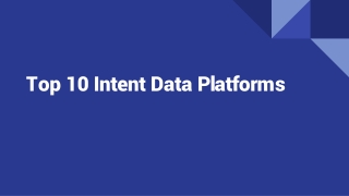 Top Intent Data Platforms