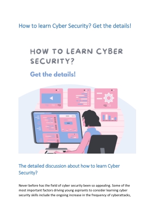 How to learn Cyber Security?: Find the Answers