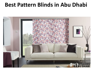 Best Pattern Blinds in Abu Dhabi