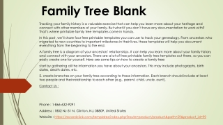 Family Tree Blank