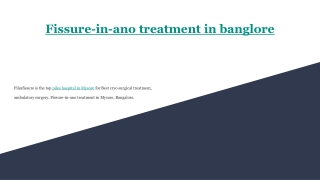 Fissure-in-ano treatment in banglore