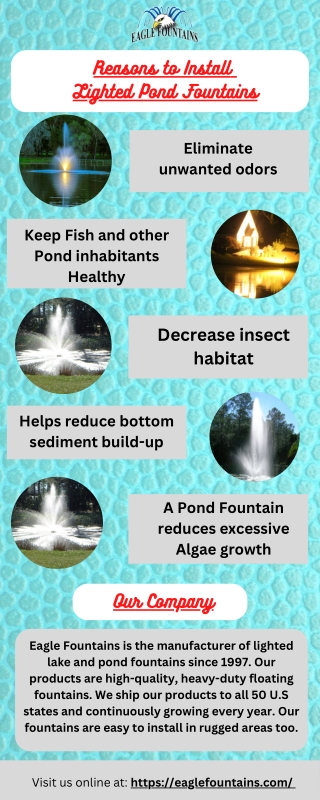 Reasons to Install  Lighted Pond Fountains