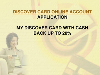 Discover card application with cashback rewards
