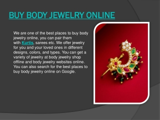 BUY BODY JEWELRY ONLINE