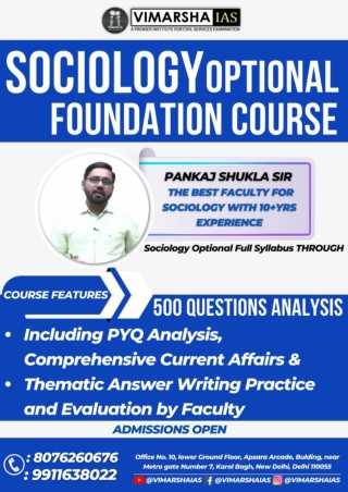 Best Sociology Optional Coaching In Delhi  _ Vimarsha IAS