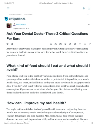 Ask Your Dental Doctor These 3 Critical Questions For Sure