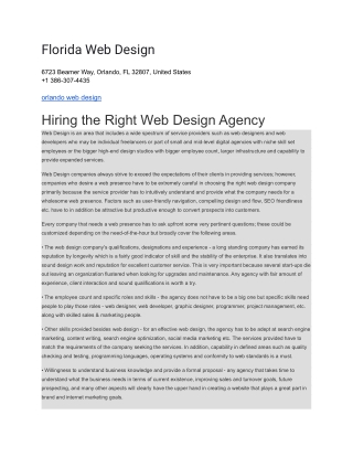 Florida Web Design
