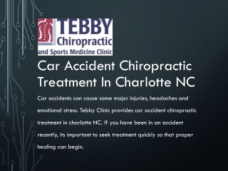 Car Accident Chiropractic Treatment In Charlotte NC